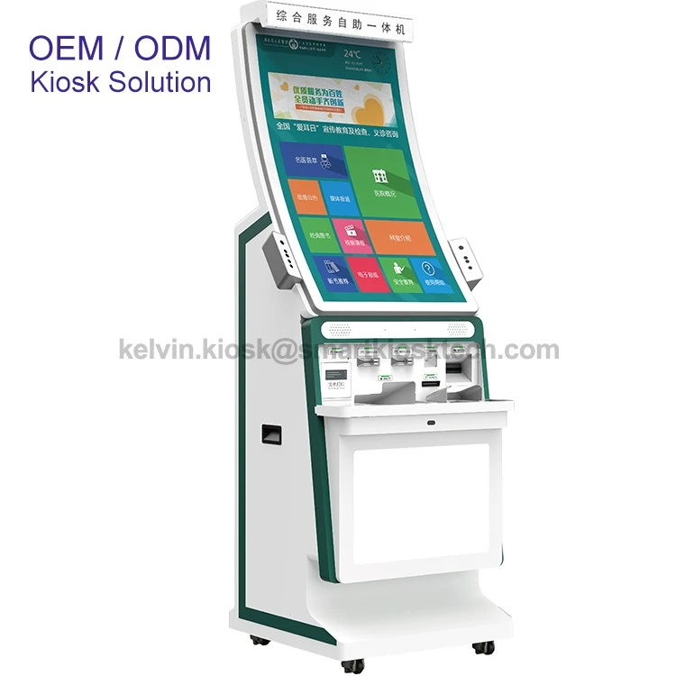 32 Inch /43 Inch Curved Touch Screen Self Service Hospital Medical Kiosk factory